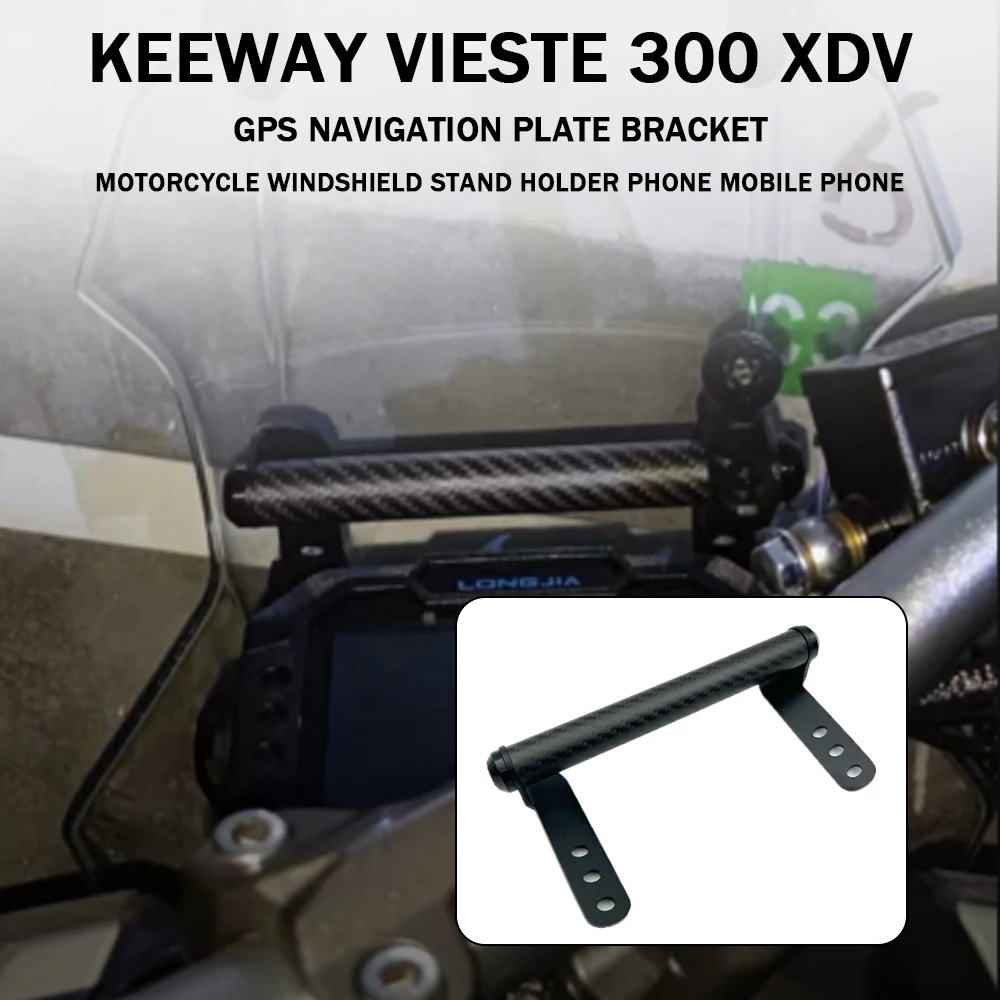 

Motorcycle Windshield Stand Holder Phone Mobile Phone GPS Navigation Plate Bracket For Keeway Vieste 300 XDV