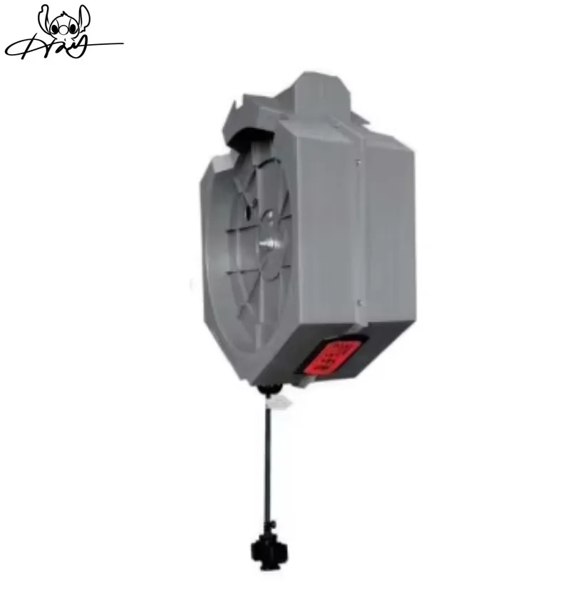 High pressure car wash hose reel with electric/air drum and telescopic wall for garage/store installation