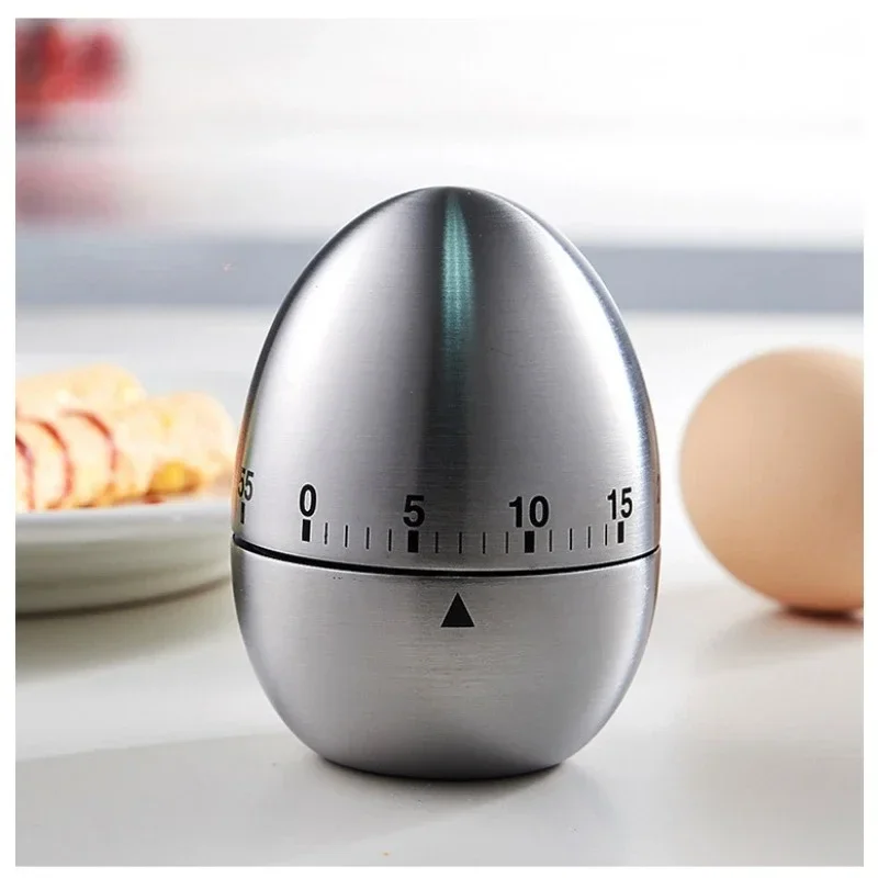 Creative Home Stainless Steel Egg Countdown Cooking Tools Kitchen Timer 60 Minutes Clock Counting Mechanical Alarm Time