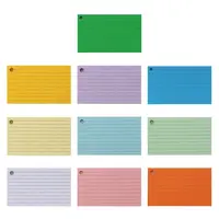 Portable Horizontal Line Binder Memo Book Double-sided Loose-Leaf Flash Cards With Cover Loose-Leaf Index Cards Study 6