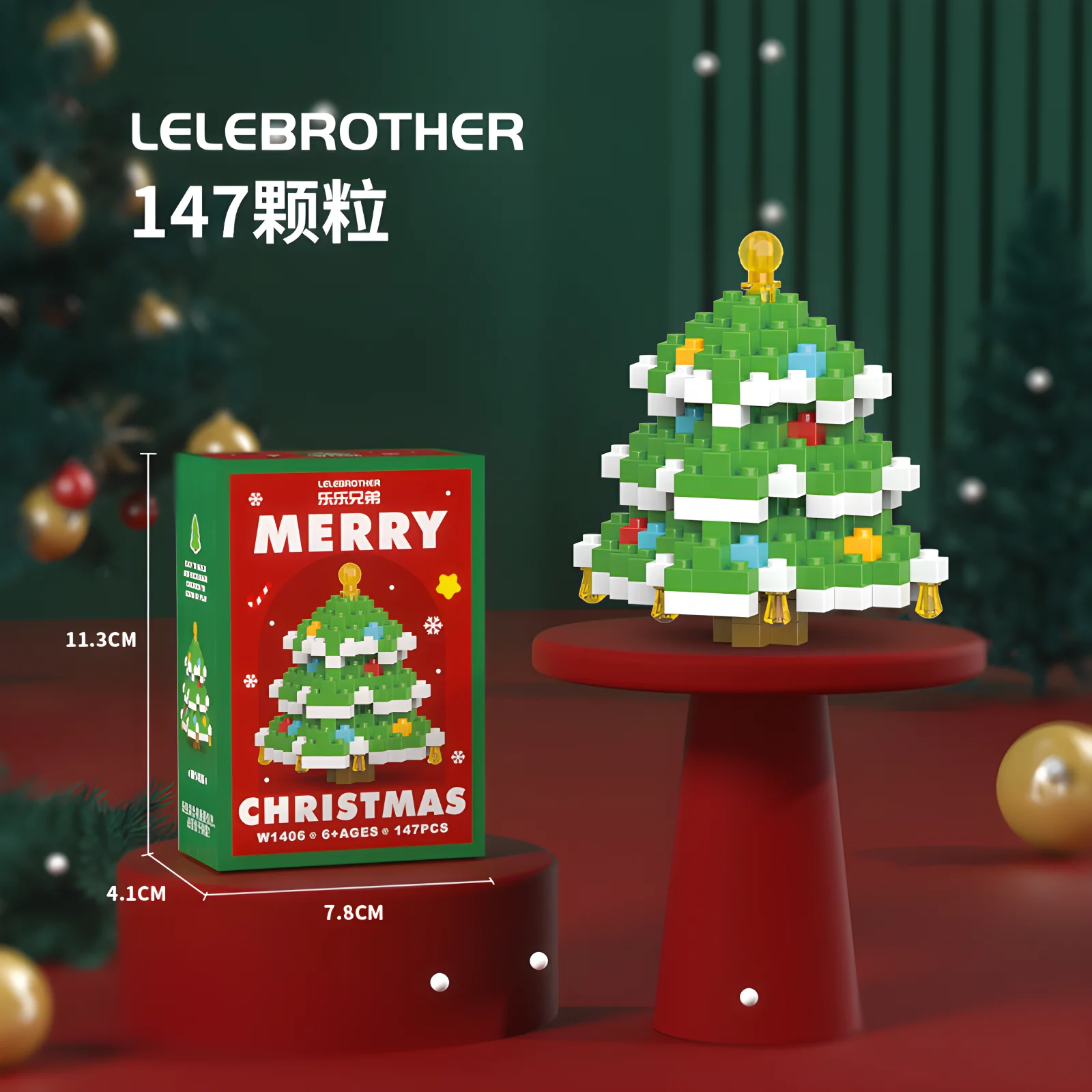 Weihnachten Geschenke Micro Baustein Serie Santa Claus Rentier Puzzle Montage Ziegel Tisch Dekoration Spielzeug Kinder Kinder – Detail 6