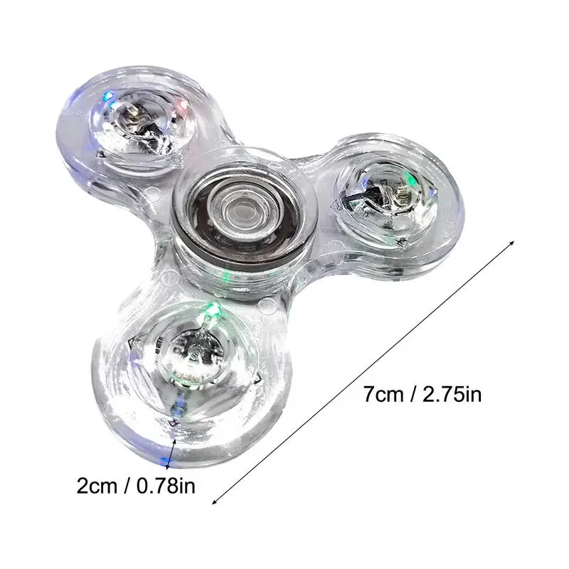 LED Light Crystal Finger Toy Light Finger LED Light Up Spinner Crystal LED Light Sensory Toy Fidget Toy per bambini ragazzi
