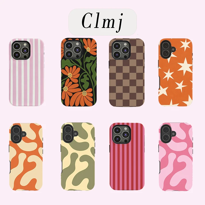 Luxury Clmj Striped Pink on Pink Phone Case for iPhone 17 16