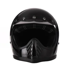 2023 Hot Sale Fiberglass Retro Vintage Motorcycle Helmet Motobike Street Riding Cascos Safety Moto Touring  Kask Casque Capacete