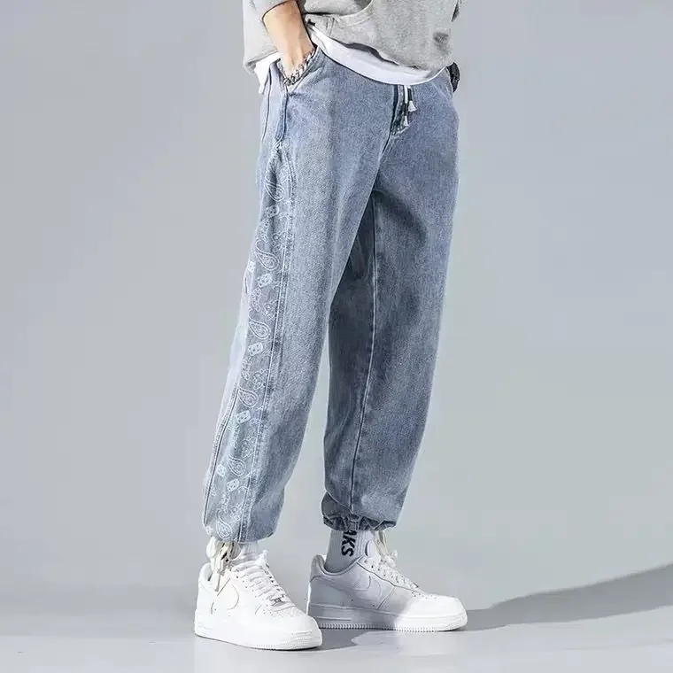 

TaperedMan Cowboy Pants Kpop Autumn Trousers Clothing Designer Regular Y2k Vintage 2025 Fashion Goth Soft Stylish Jeans for Men