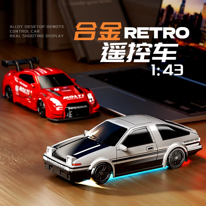 

D43 1:43 Rc Car High Speed Alloy Rc Drift Car 4WD Full-scale with Gyro&Half-scale Desktop Series Racing Boys Birthday Toys Gifts