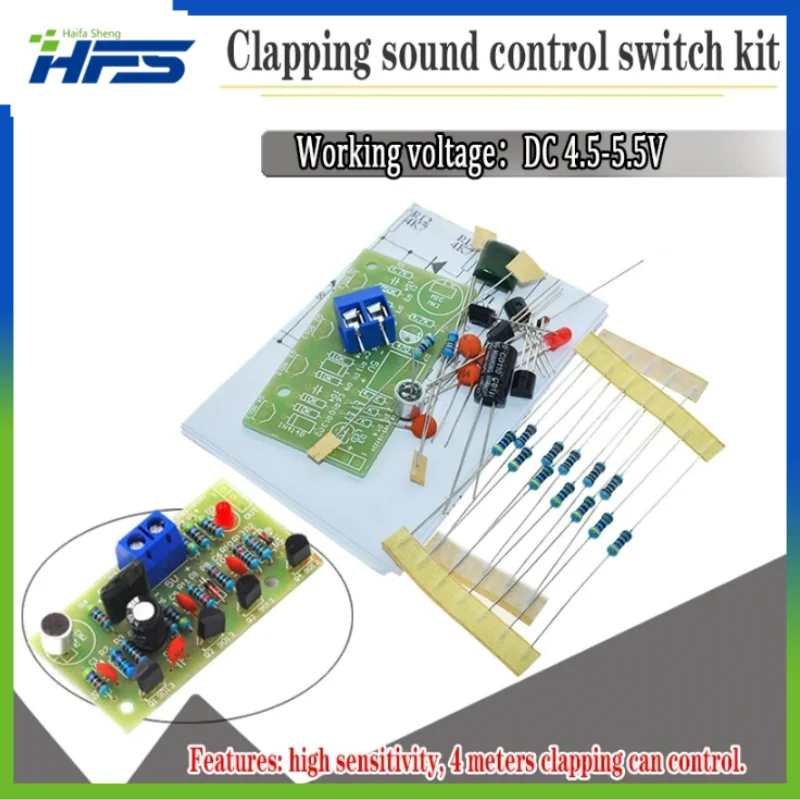 Electronic Acoustic Clap Control Switch DIY Kit Sound Sensor Electronic Circuit DIY Suit Integrated PCB Module