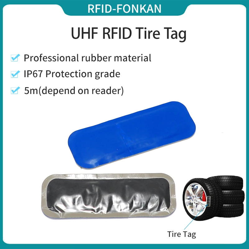 10 stks UHF RFID Rubber Materiaal Tag Auto Inventaris Tracking Monitoring Management UHF RFID Band Tags