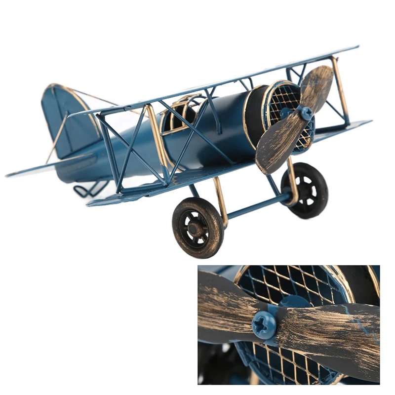 Aircraft Model Decoration Vintage Biplane Handmade Home Decorations Desktop Decoration Desktop Decoration Aircraft