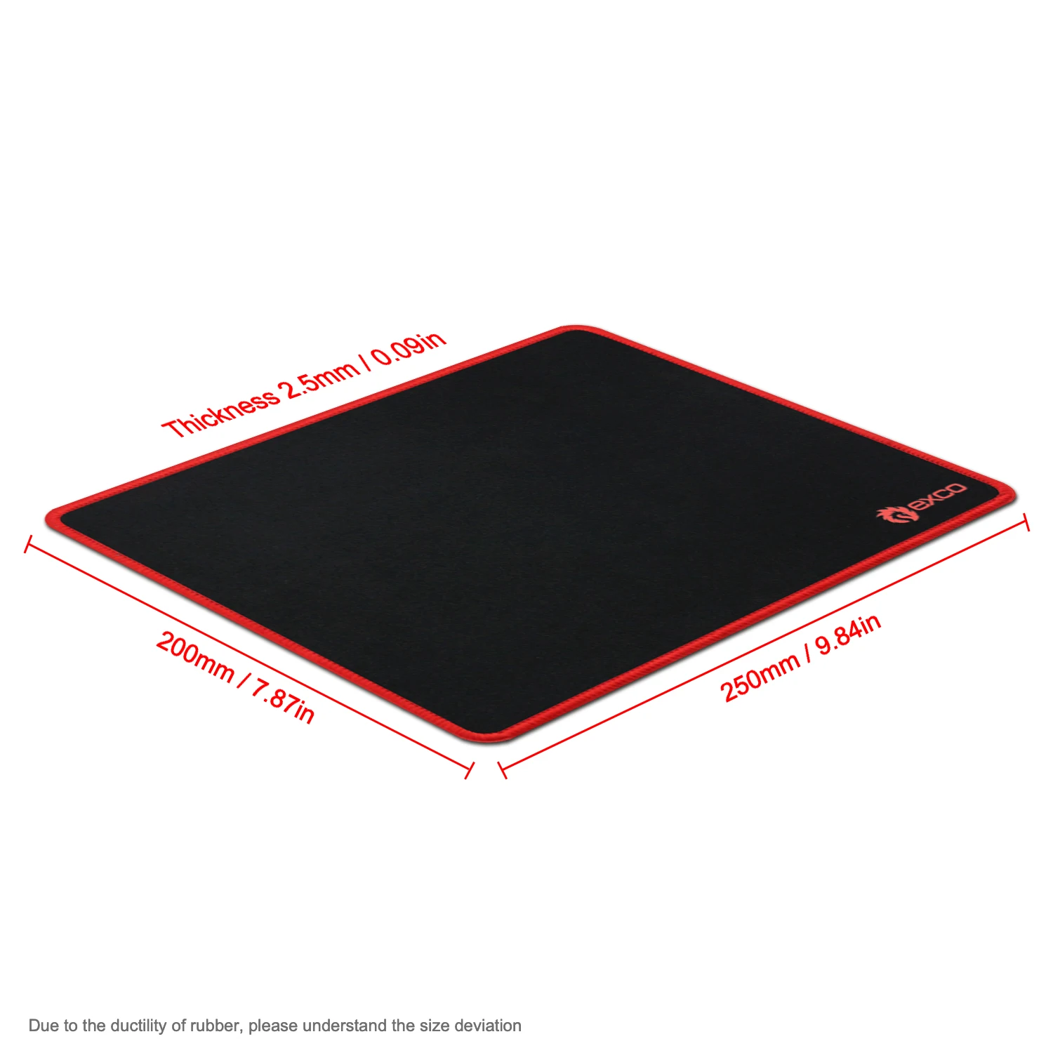 EXCO Office Mouse Pad Small with Stitched Edge Smooth Cloth Gaming Mousepad Non-Slip Rubber Base for Computer Laptop Washable