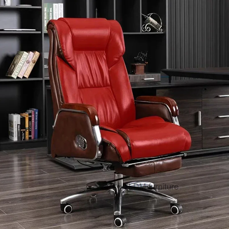 

Executive Leather Chair Armchairs Editor Choises Fashion Aluminium Office Chair Working Relax Silla Escritorio Office Furniture