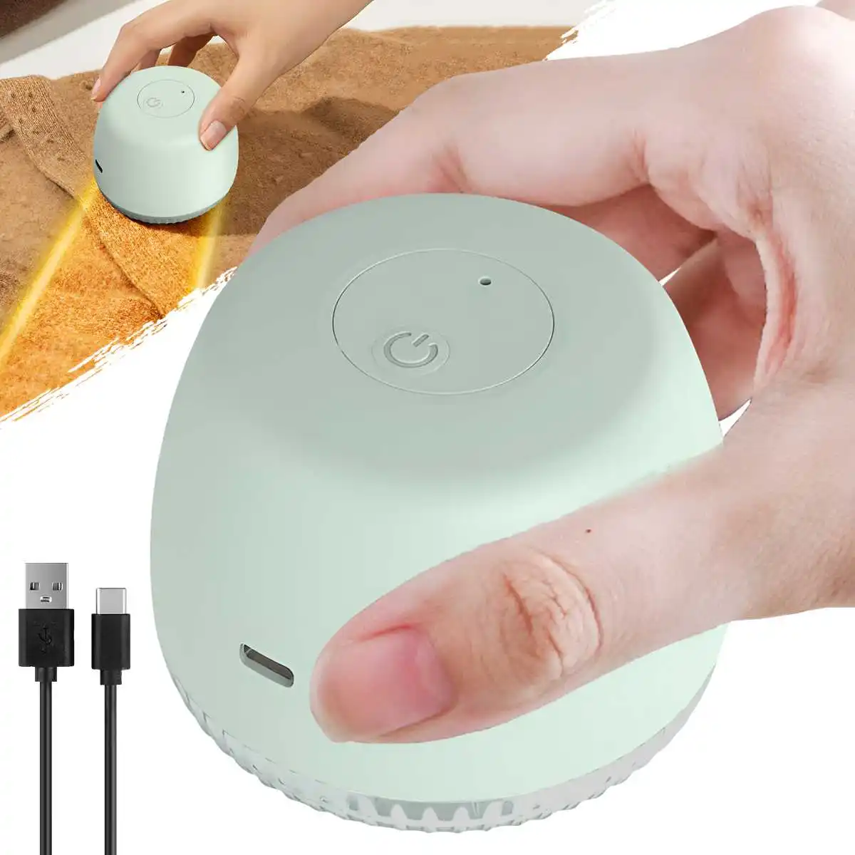 

1PC Electric Lint Remover, Six-Knife Mesh Particle Shaver, Portable Usb Rechargeable Clothing Hair Ball Trimmer, Wool Removal