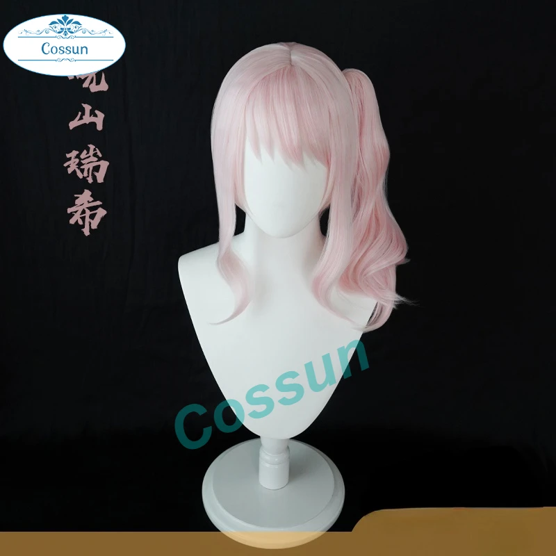 Akiyama Mizuki Pink 40cm Cosplay Wig Project SEKAI COLORFUL STAGE! Curly Heat Resistant Synthetic Hair Akiyama Mizuki