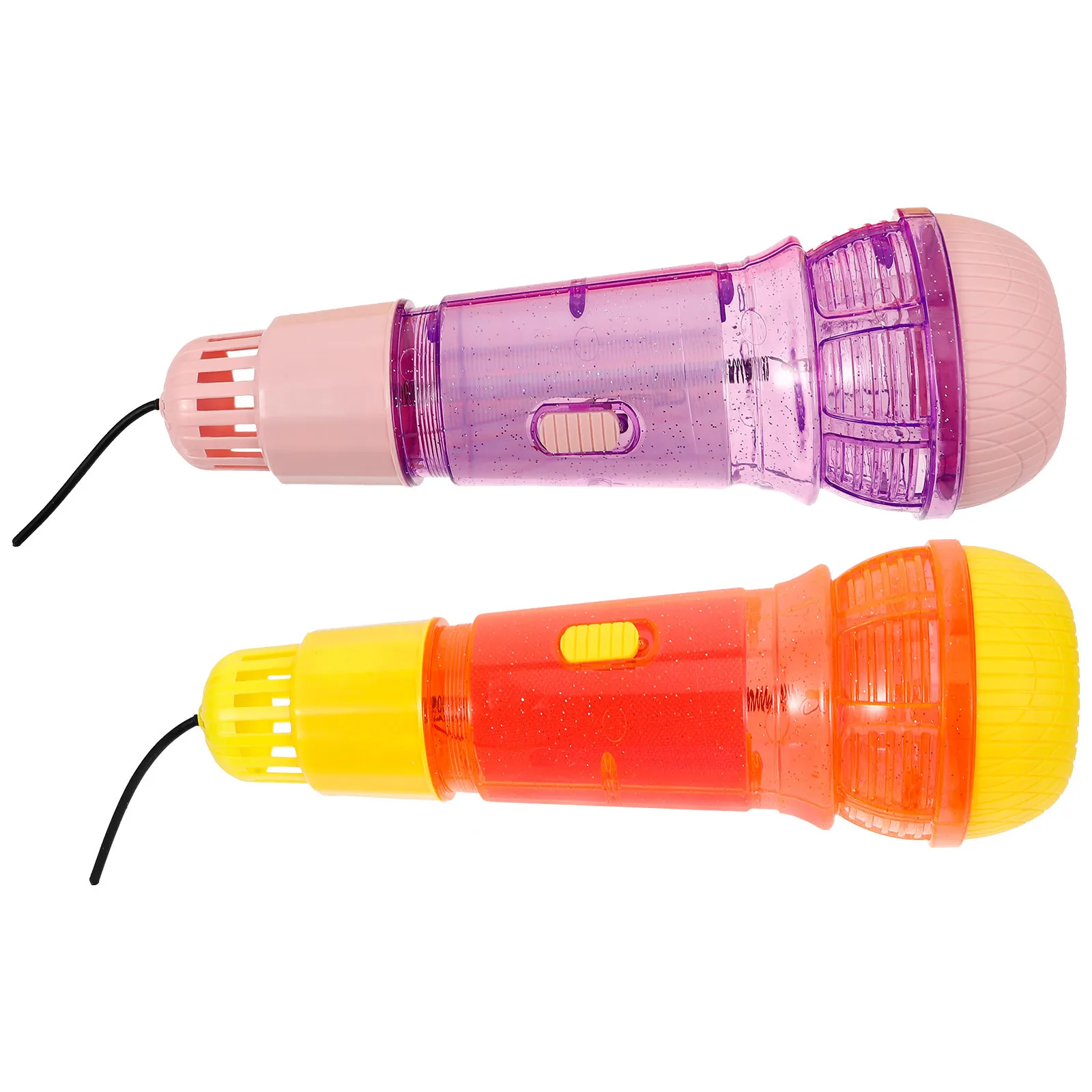 2 قطعة ميكروفونات صدى خفيفة الوزن للأطفال التظاهر اللعب كاريوكي الدعامة حفلة عيد ميلاد لصالح اللعب الموسيقي التعليمي