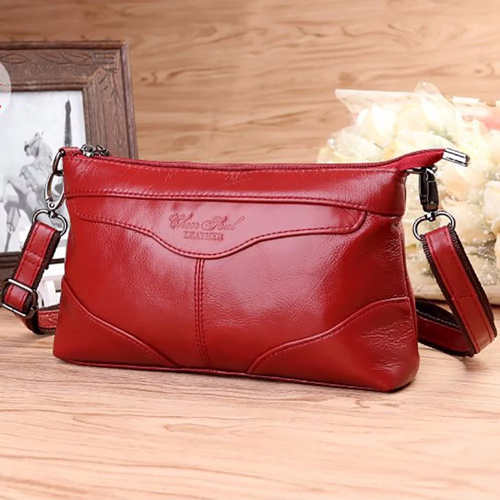 

Women Genuine Leather Messenger Shoulder Bag Fashion Designer Ladies Hobo Cross Body Famous Brand Real Cowhide Tote Handbag