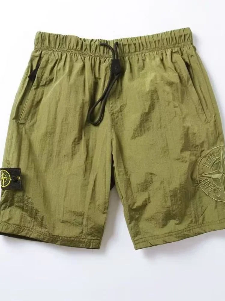 High-quality brand waffle-style casual shorts for men - for sports, running - relaxed beach-style men's pants