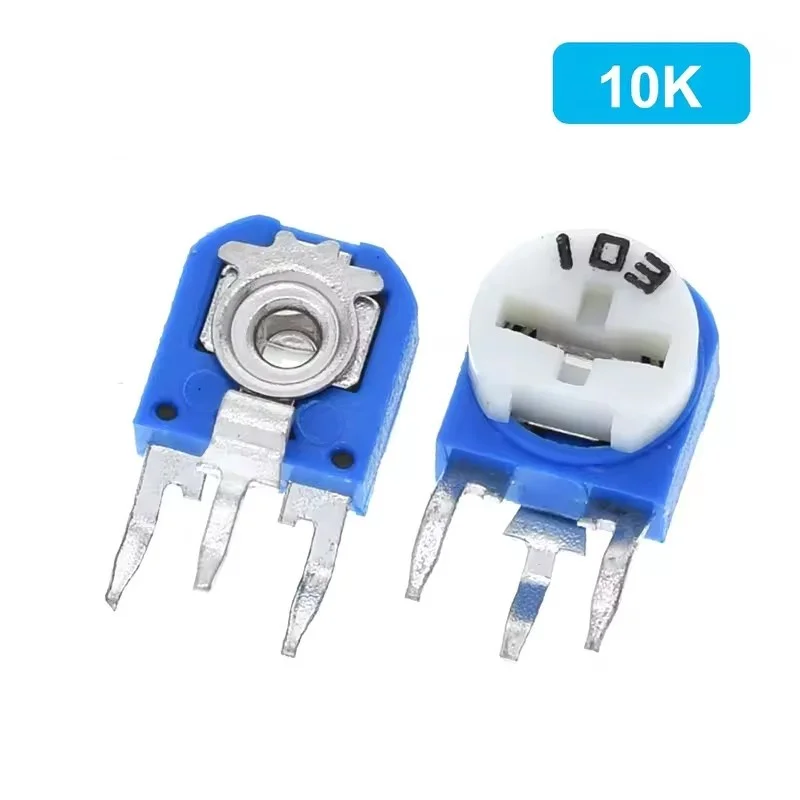 10pcs Rm063 Rm-063 100 200 500 1k 2k 5k 10k 20k 50k 100k 200k 500k 1m Ohm Trimpot Trimmer Potentiometer Variable Resistor