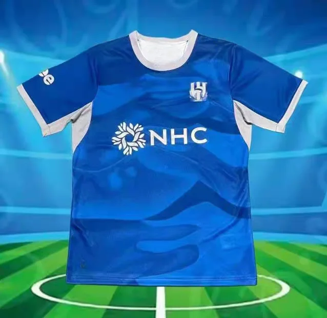 Neue 2026 Al-Hilal 2627 Saison Heim- und Auswärtstrikots, atmungsaktive Kurzarm-Sport-T-Shirts für Männer, Frauen und Fans, Familien-Set. – Detail 5
