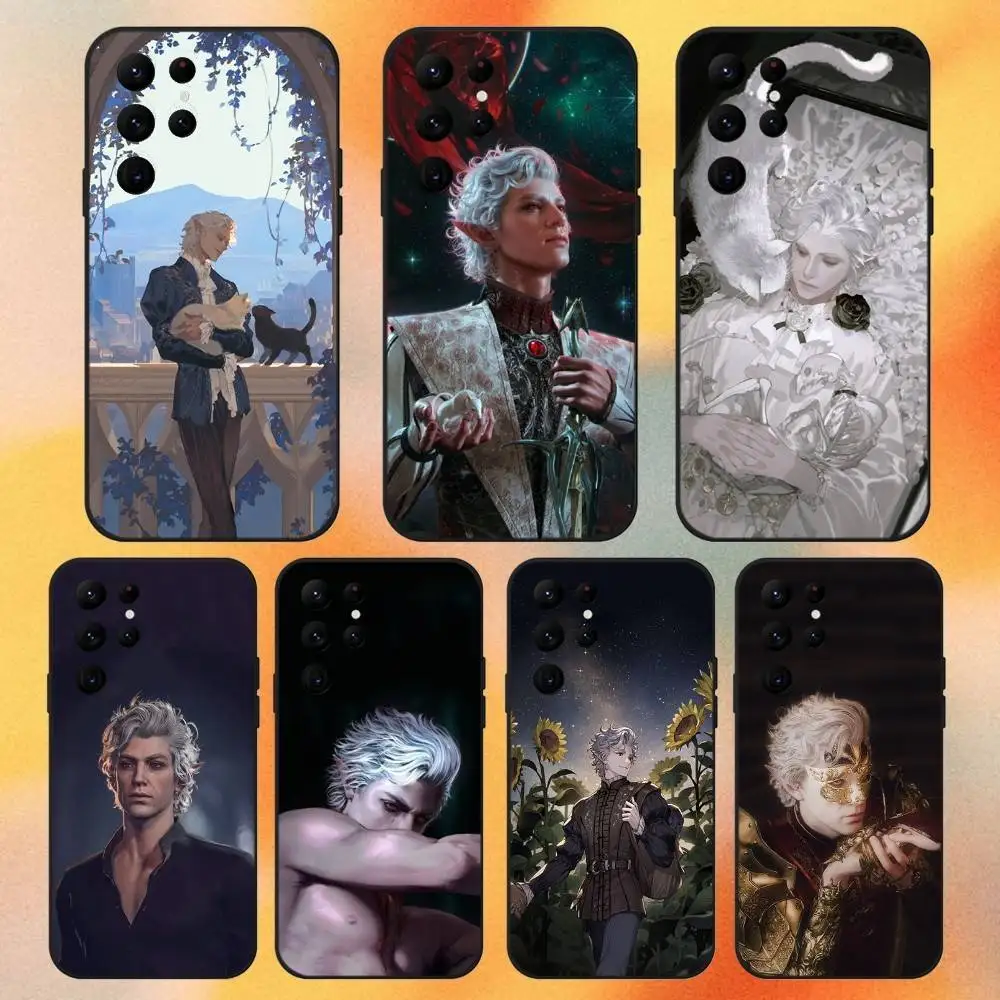 

B-Baldurs Astarion Gate 3 BG3 Phone Case For Samsung S 25,24,23,22,30,21,10,9,Ultra,Plus,Lite,FE,4,5G Black Soft Case
