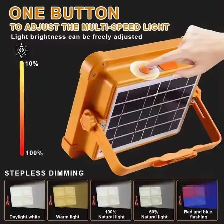 High-Power Solar Portable Charging Light for Emergency Lighting, Outdoor Tools for Courtyard Floodlight