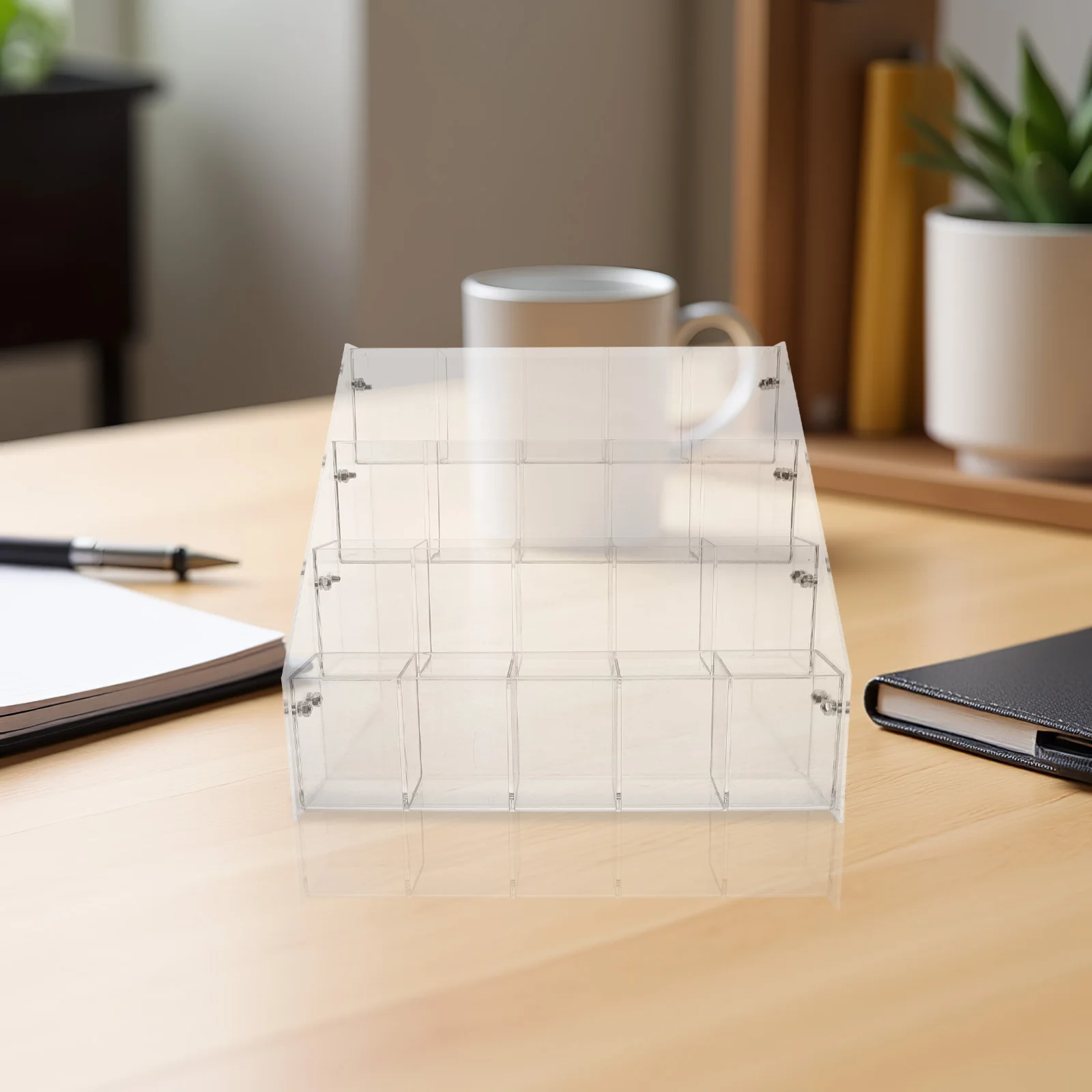 

Multifunctional Pen Display Stand for Desk Clear Acrylic Brush Organizer Vertical Transparent Holder Stationery Storage Desktop