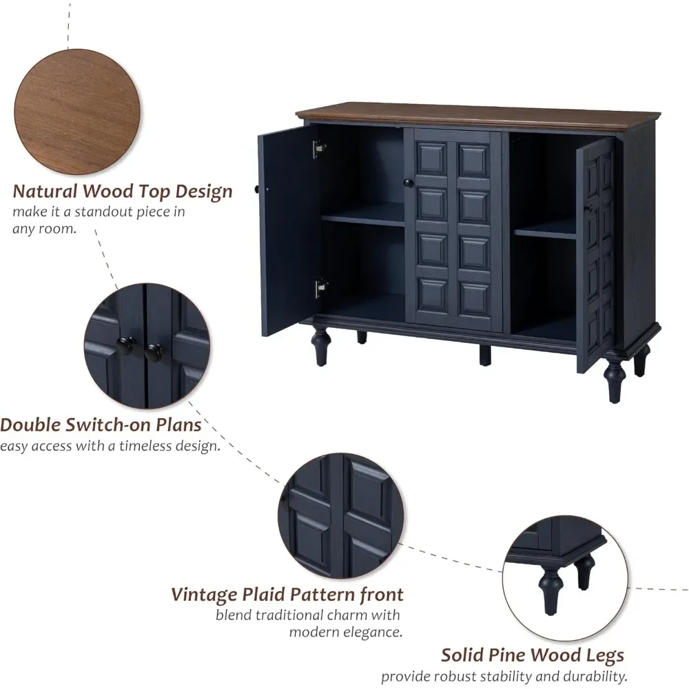 Retro Plaid Storage Cabinet 4