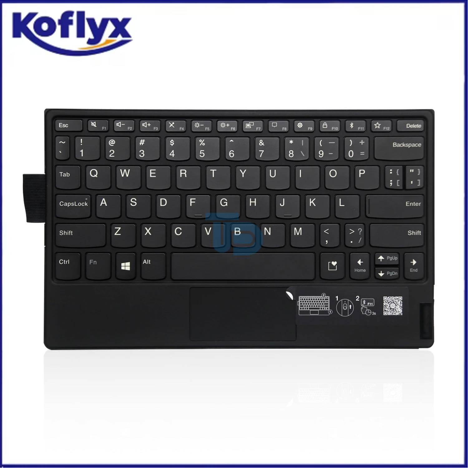 5N20Z32884 Koflyx new keyboard bluetooth mini keyboard TK008 for THinkPad X1 Fold tablet Keyboard External,USA English