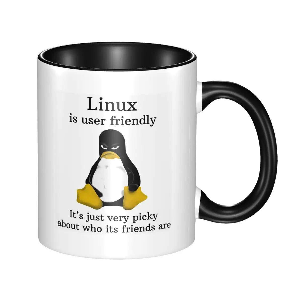Taza de Cerámica Divertida con Diseño 'Linux es Fácil de Usar, Solo es Muy Exigente', para Café, Té, Leche, Regalo para Amigos