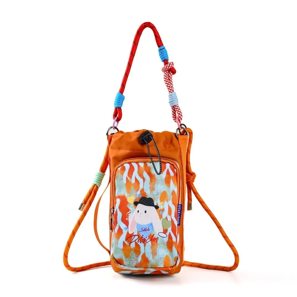 Cartoon Water Bottle Holder for Women Water-resistant Little Bear Insulating Cup Sleeve Large Capacity Lightweight Sling Purses