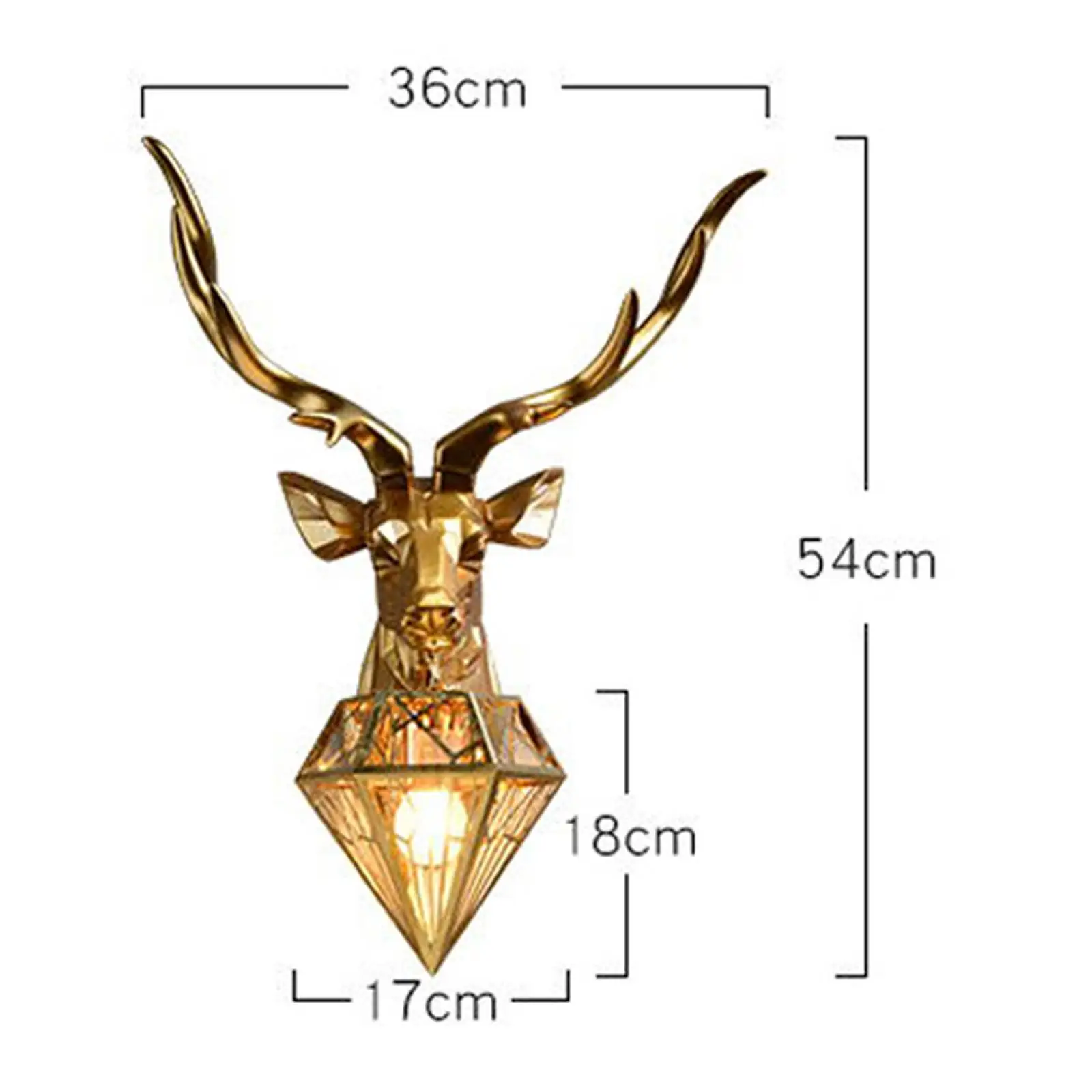 Art Deer Lamp Sculpture Stainless Steel Shade Antler Sconces Light for Living Room, Corridor, Lounge, Bedroom,