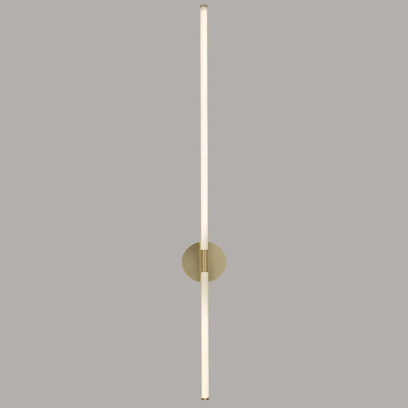 

Gold Color Modern LED brief bedroom study wall lights simple bedside lamp Creative 360 degree light Living room Home wall lamps