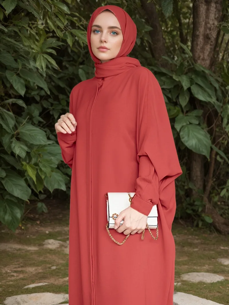 Ropa de oración de Ramadán, Túnica musulmana de Color sólido, manga de murciélago informal, Islam Ramadán Abaya, Oriente Medio Turquía, moda, 2022