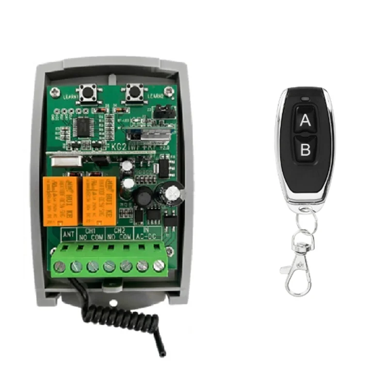-A15I Tuya WIFI Smart Receiver 2CH Garage Door Remote Control Opener Controller Rolling Code 433Mhz Transmitter 7-32V
