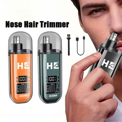 Portable Electric Nose Hair Trimmer Mini Pocket Nose Ears Hair Eyebrow Trimmer Men's Rech argeable Painless Clipper