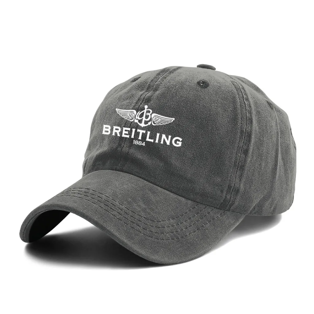 

B-Breitling Unisex Washed Cotton Cap Mountain Baseball Cap Adjustable Casual Outdoor Streetwear Sports Hat