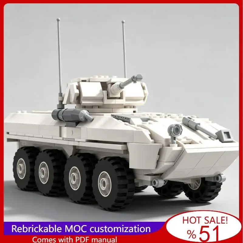 691PCS LAV 25 Lightweight Multifunctional War Series Armored Vehicle Building Blocks DIY Assembly Educational Festival Gifts Toy