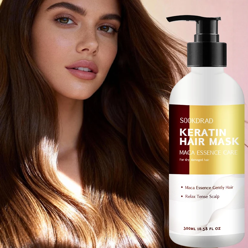 

10.58 fl oz Keratin Hair Mask - Deeply Nourishes Dry Hair - Moisturizes and Smoothens Hair, Enhances Vitality and Luster