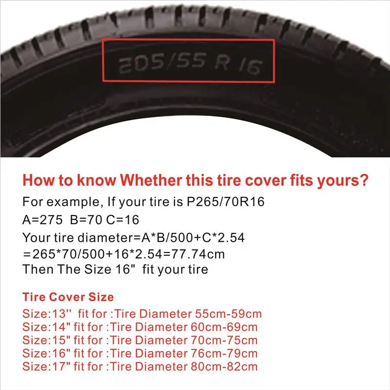 HD Universal Spare Tire Leather Cover 13\