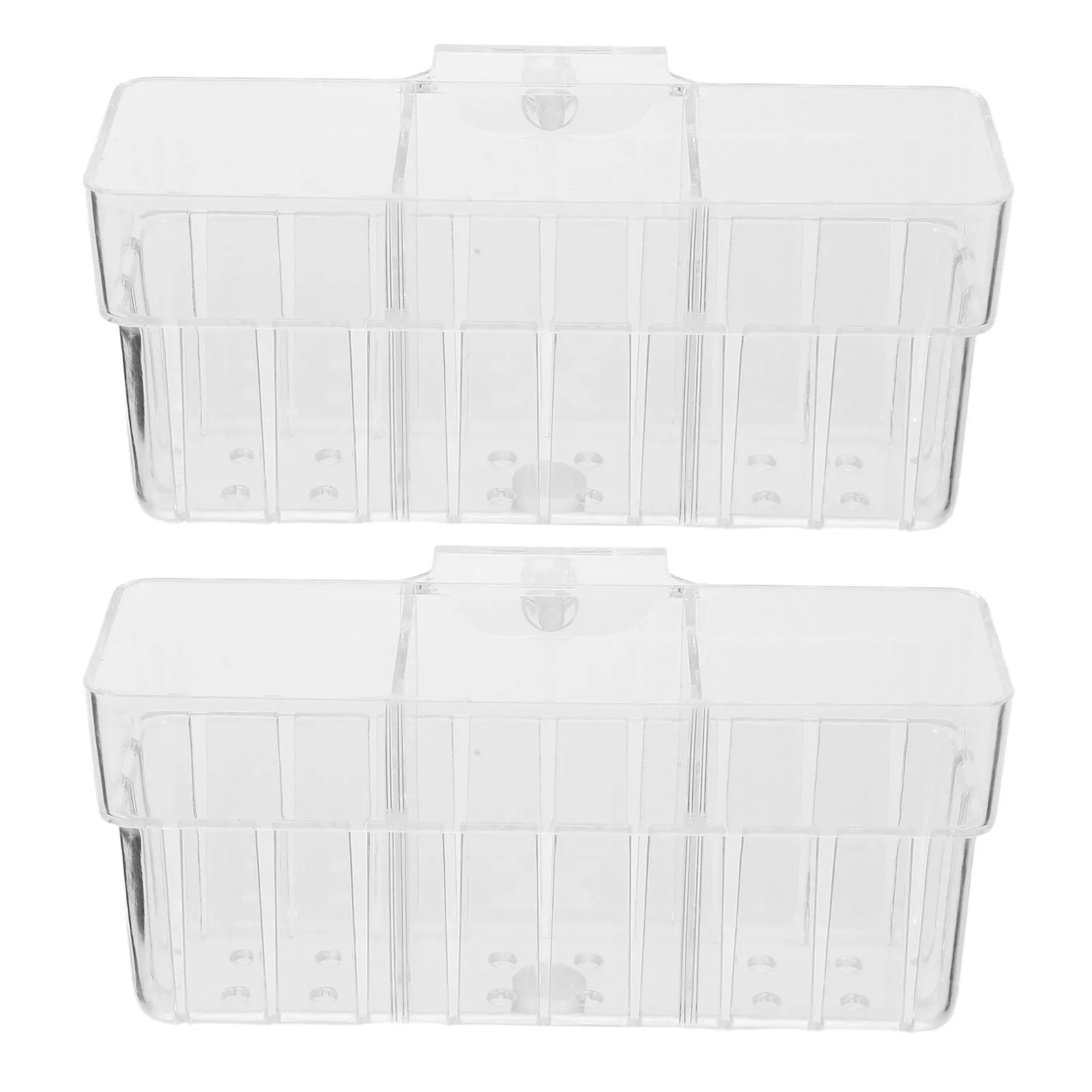 

2 шт. настенные прозрачные трехсекционные корзины для гидропонных растений, держатели для аквариумных растений, для размножения