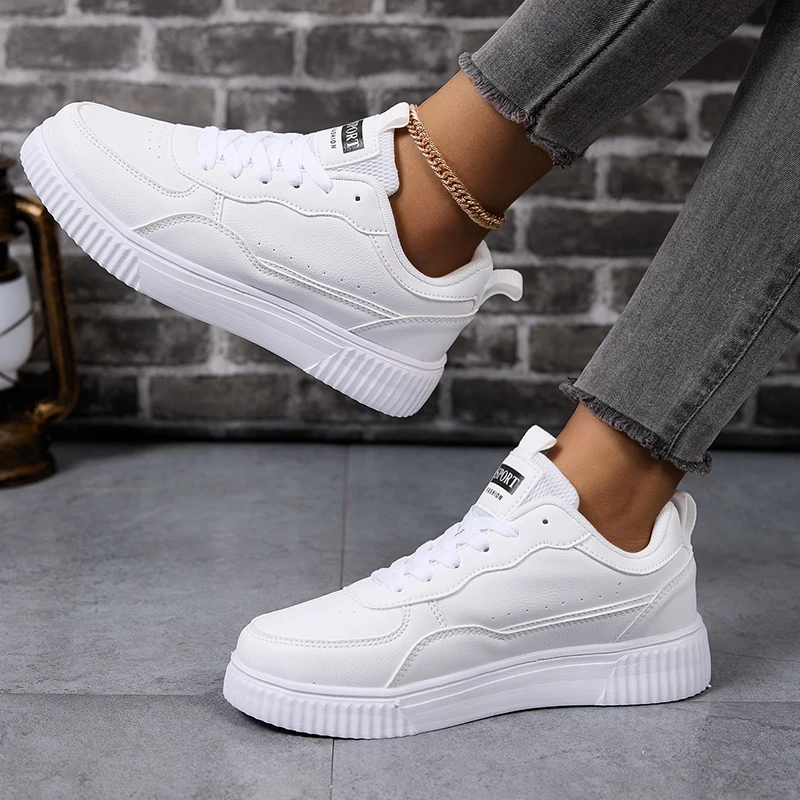 

Модные повседневные кроссовки для скейтбординга 2026 года для мужчин и женщин, белые, для прогулок на улице, тенниса и бега