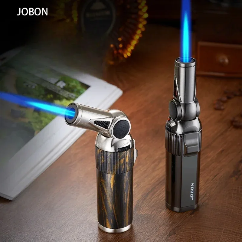 Anti Misclick Design Jet Lighter Jobon Portable Foldable Fixed Flame Continuous Burning Windproof Ignite Tool