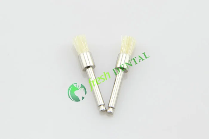 

100 шт., щетка для полировки зубов, плоская профилактическая щетка с защелкой, полировщик, белая нейлоновая профилактическая щетка, стоматологические материалы PB330