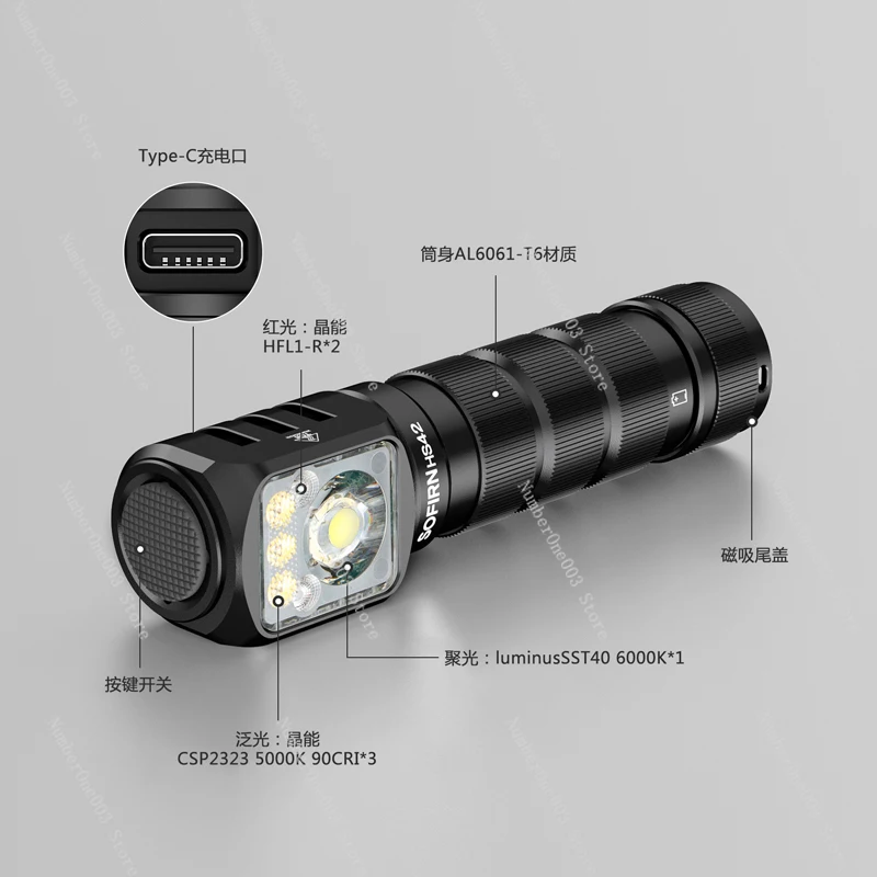 faro-hs42-a-sgancio-rapido-multi-fonte-luminosa-luce-rossa-18650-corrente-costante-sst40-ricaricabile-con-attrazione-magnetica