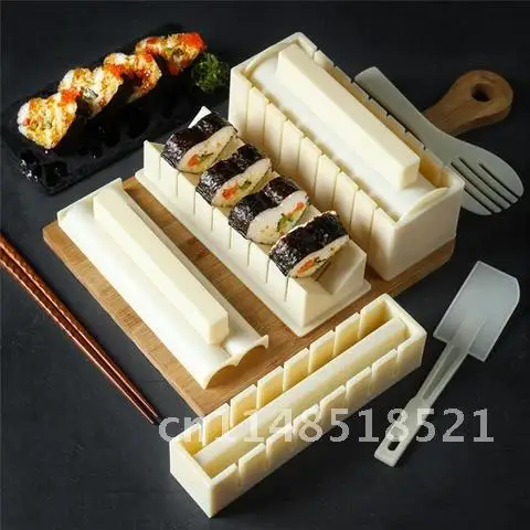 

Sushi Tools Making Mould Multifunctional Sushi Mold Roll Cake Ball Rice Japanese Kit Equipment Maker Set 10Pcs