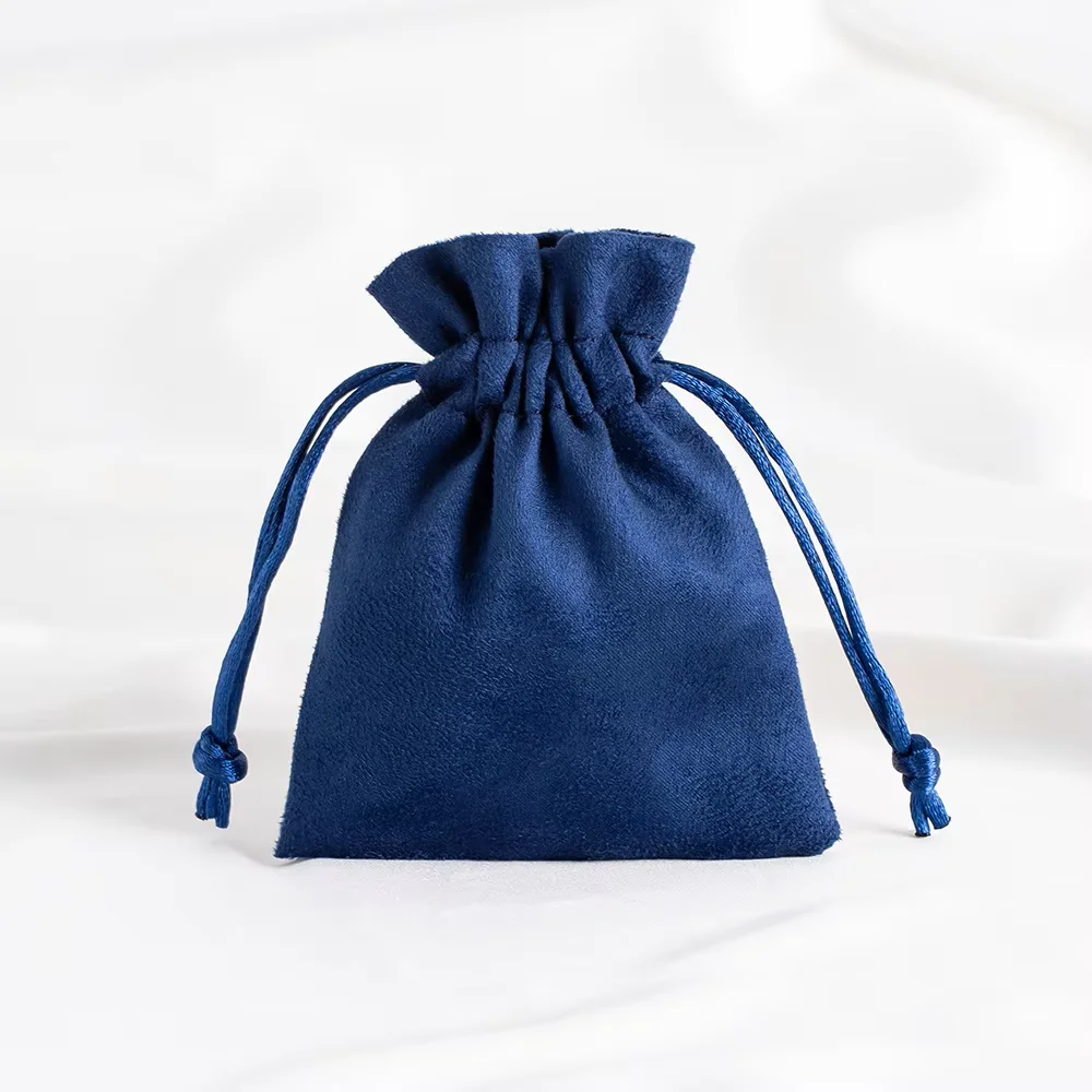 5pcs Premium Flannel Drawstring Pouches for Jewelry Storage