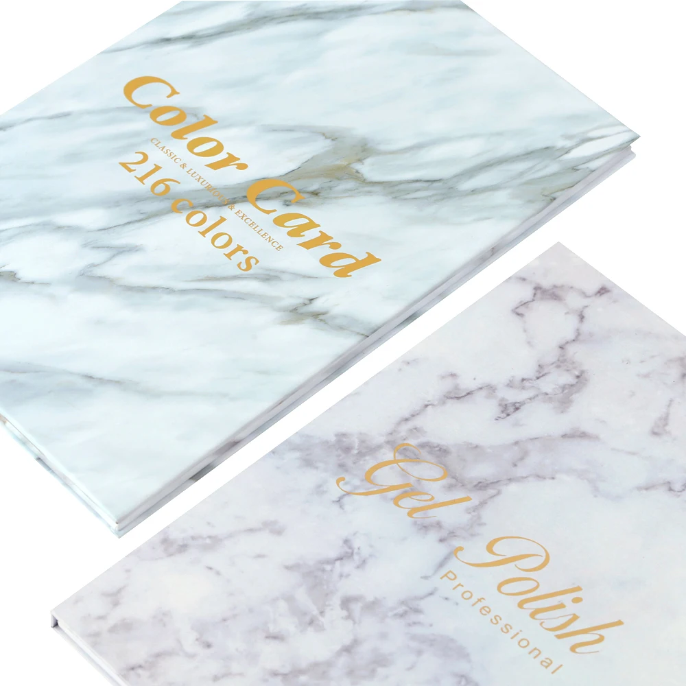160/216/320 Colors Marbling Nail Display Book Nail Polish Books With Fake Nails Tips False Nails Styles Showing Book Nails Tool