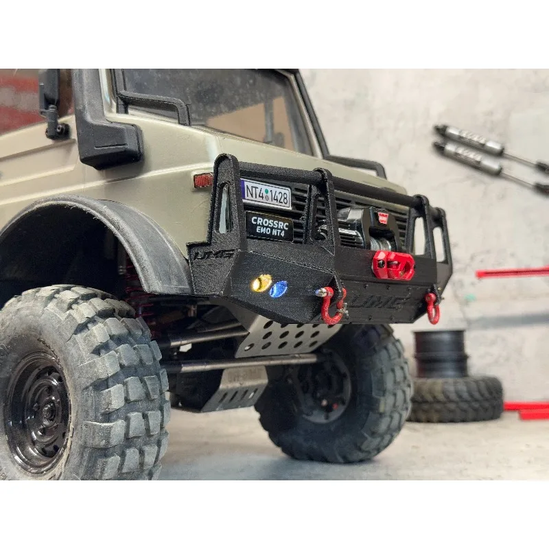 Crossrc unimog nt4 nt6 1/10 modelo de carro estilo australiano grande barra de touro amortecedor dianteiro atualização peças de modificação já instaladas
