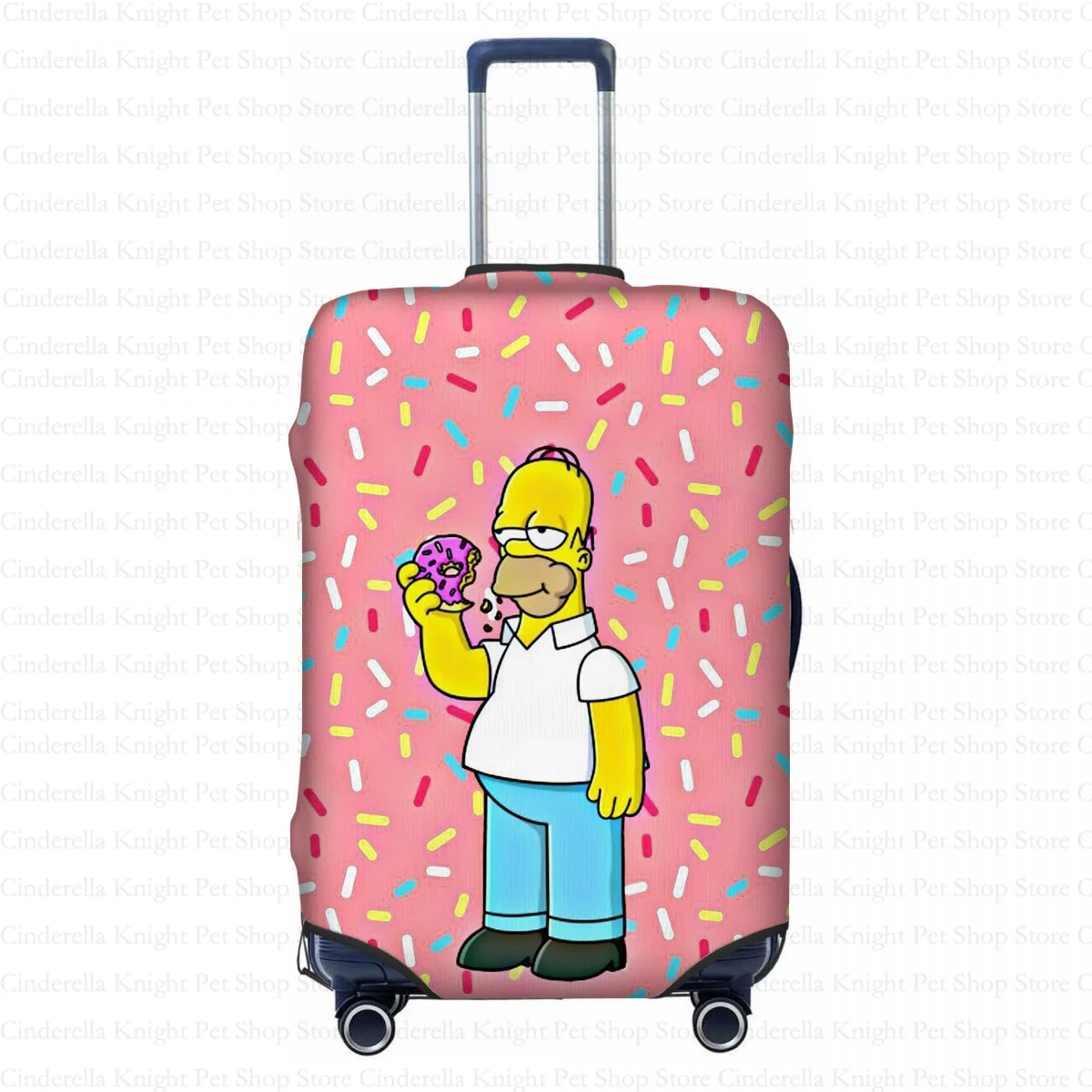 Suitcase Trolley Case The Simpsons Cartoon Print Suitcase Case 18-32 Inch Luggage Case Travel Accessories