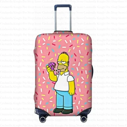 Suitcase Trolley Case The Simpsons Cartoon Print Suitcase Case 18-32 Inch Luggage Case Travel Accessories