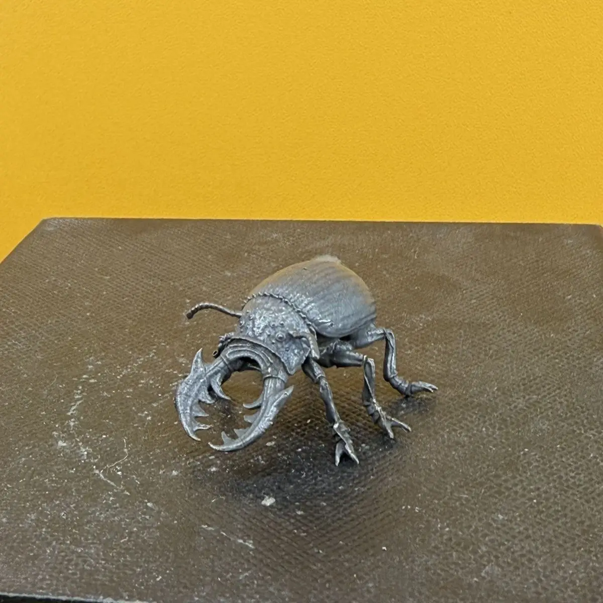 Brass Beetle Figurine- Mini Stag Rhinoceros Beetle Sculpture Insect Collection for Garden Decor